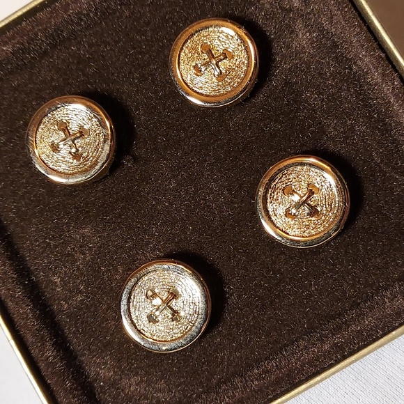 Vintage 1972 Avon Citation Jewelry For Men Button Style Button Covers - Picture 8 of 9